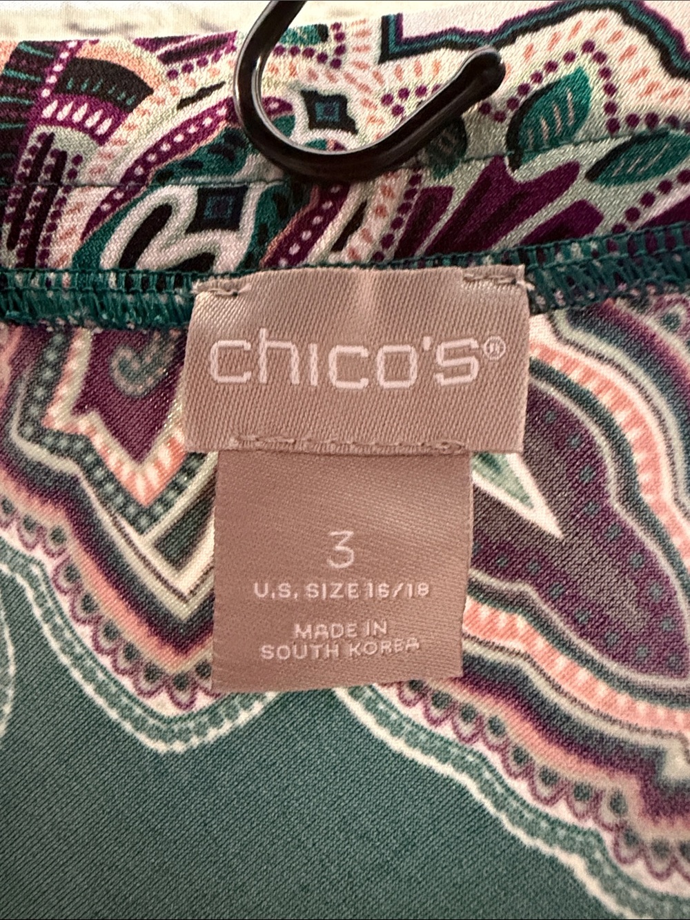 Chico’s Teal & Purple Paisley Maxi Skirt Size X-Large Excellent Condition - Picture 11 of 12